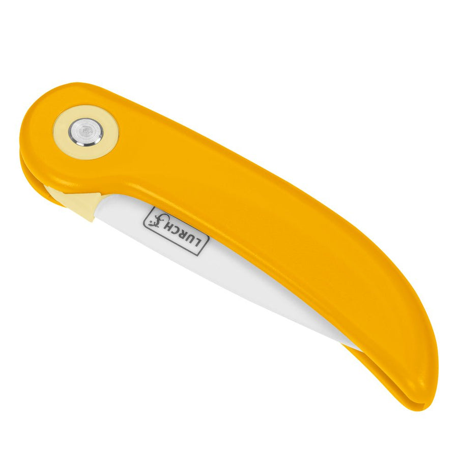 LUR - 00010368 - LURCH Picknick - Messer gelb mit Keramikklinge mit einklappbarer Keramikklinge