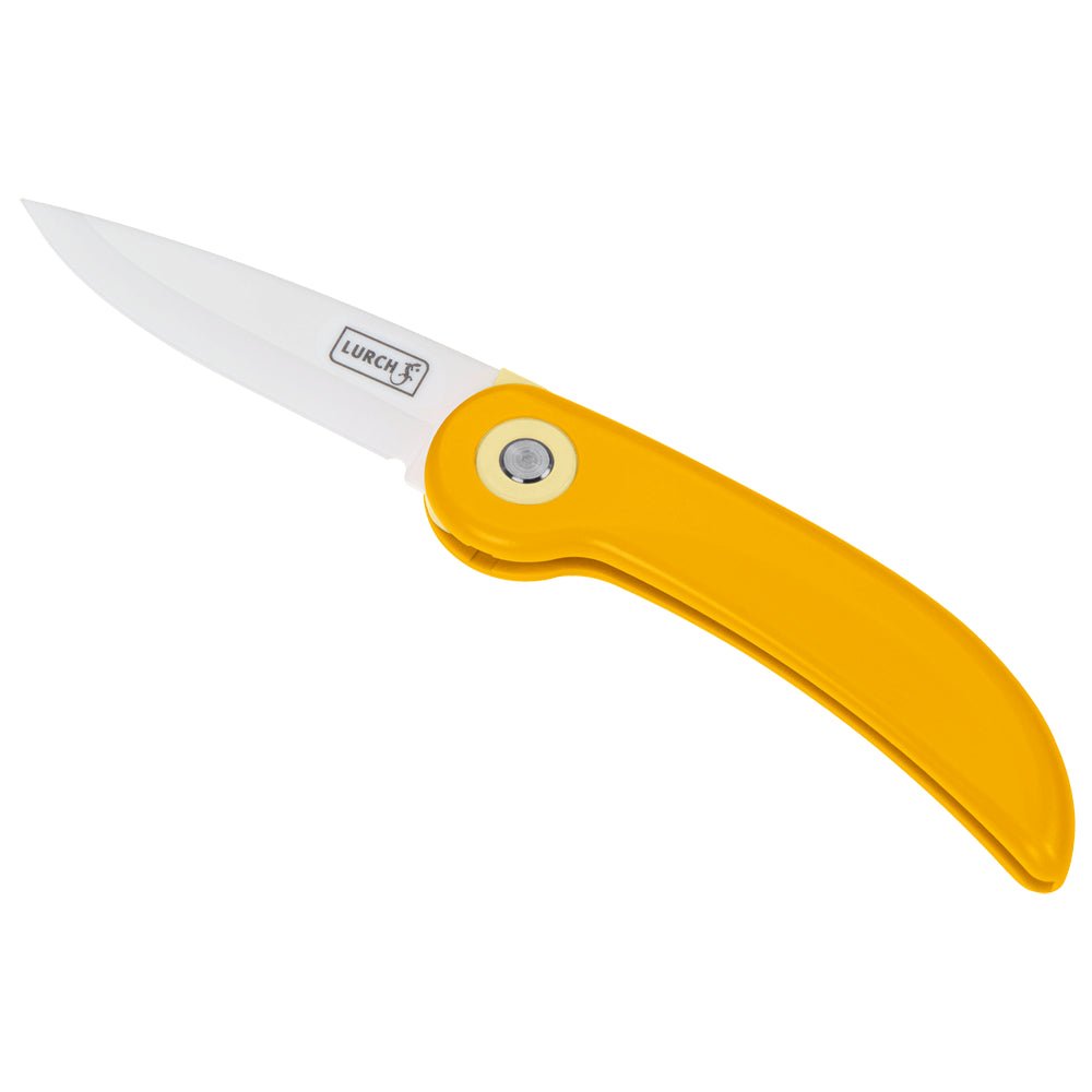 LUR - 00010368 - LURCH Picknick - Messer gelb mit Keramikklinge mit einklappbarer Keramikklinge