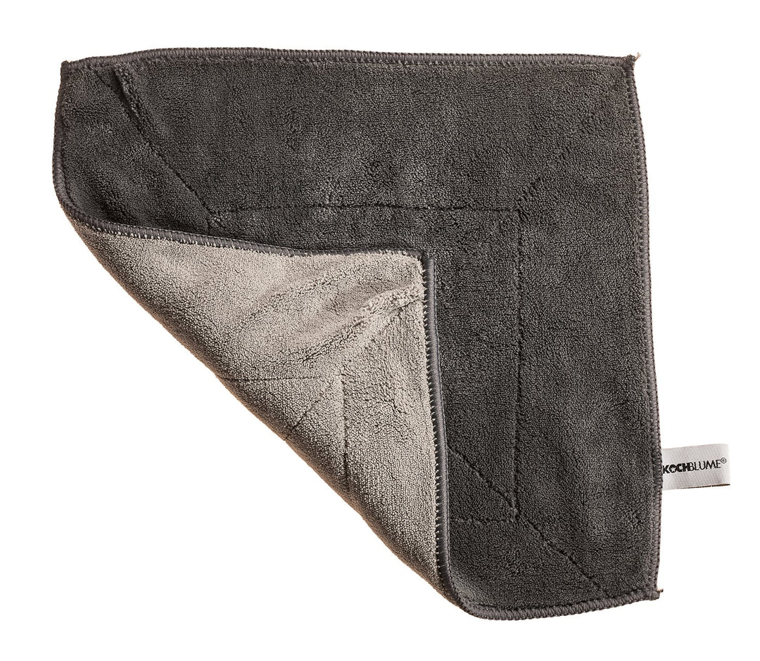 KOBL - 20101.10 - Microfasertuch - 30 x 30 cm, KochBlume, anthrazit - grau