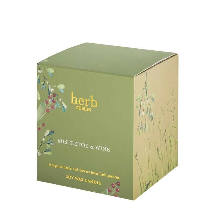 herb - HC - MW - 89 - Mistelzweig & Wein Kerze, herb DUBLIN