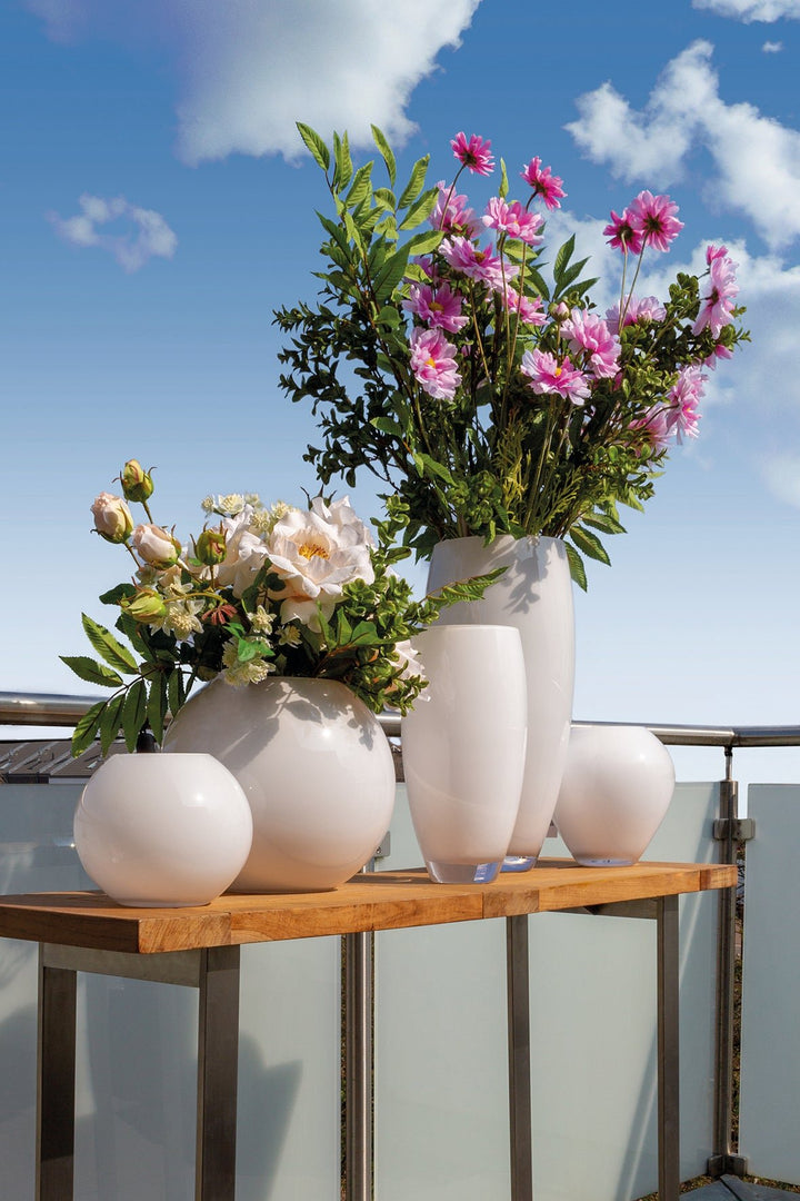 FINK - 115278 - MOON - Glas Vase, Opalglas weiss 16cm, Fink