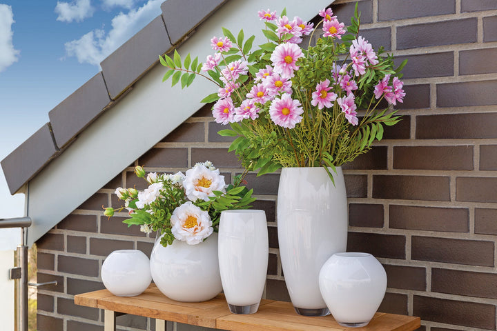 FINK - 115278 - MOON - Glas Vase, Opalglas weiss 16cm, Fink