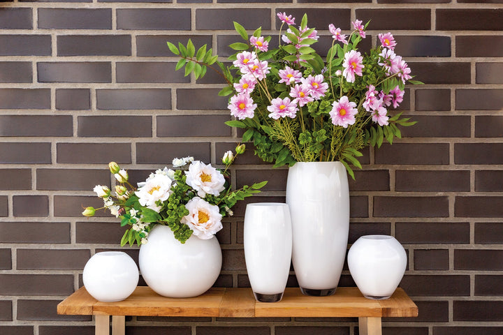 FINK - 115279 - MOON - Glas Vase, Opalglas weiss 25cm, Fink