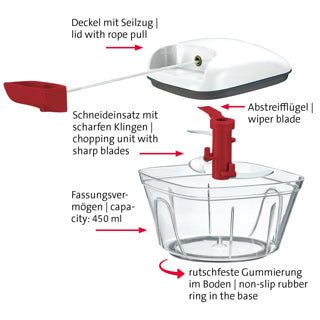 WST - 11612260 - Multi - Schneider mit Seilzug, Westmark, 450ml