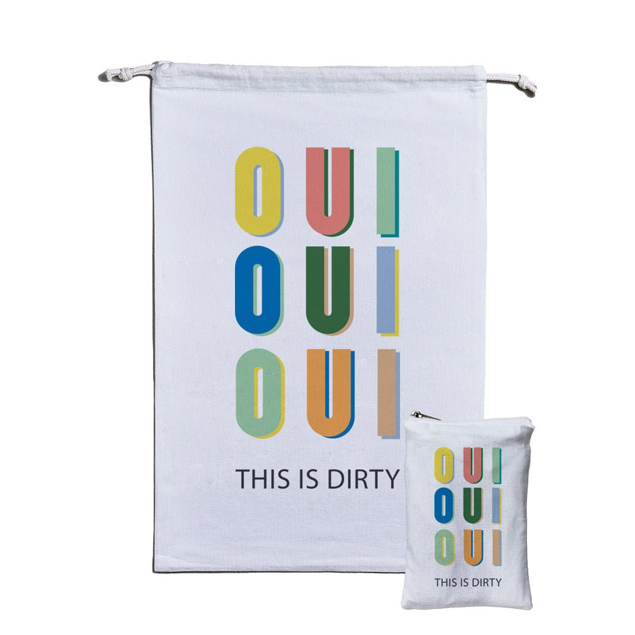 Organic Laundry Bag "oui oui", chic.mic, 40x60cm-chi-OLB103