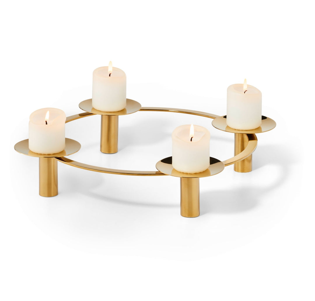 PHI - 105038 - PHILIPPI 'La Serena Adventskraz, 2 in 1, Edelstahl, PVD - vergoldet'