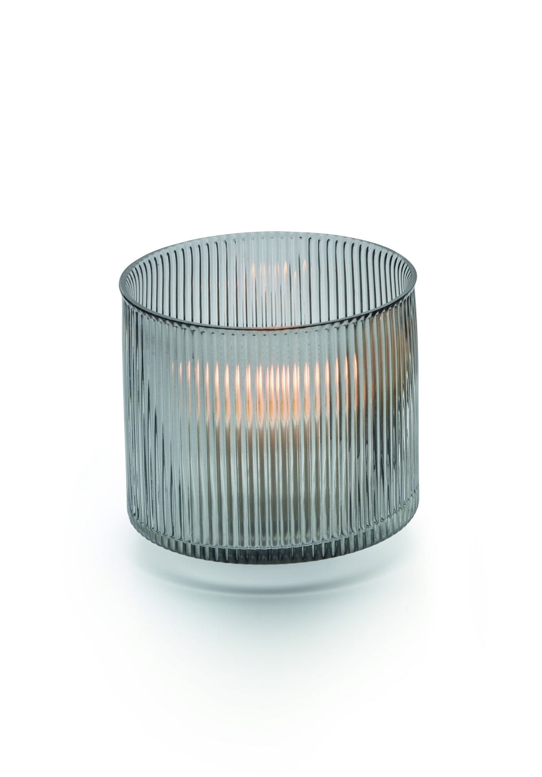 P107012 - PHILIPPI 'Line Windlicht, graues Glas 14cm (d)'