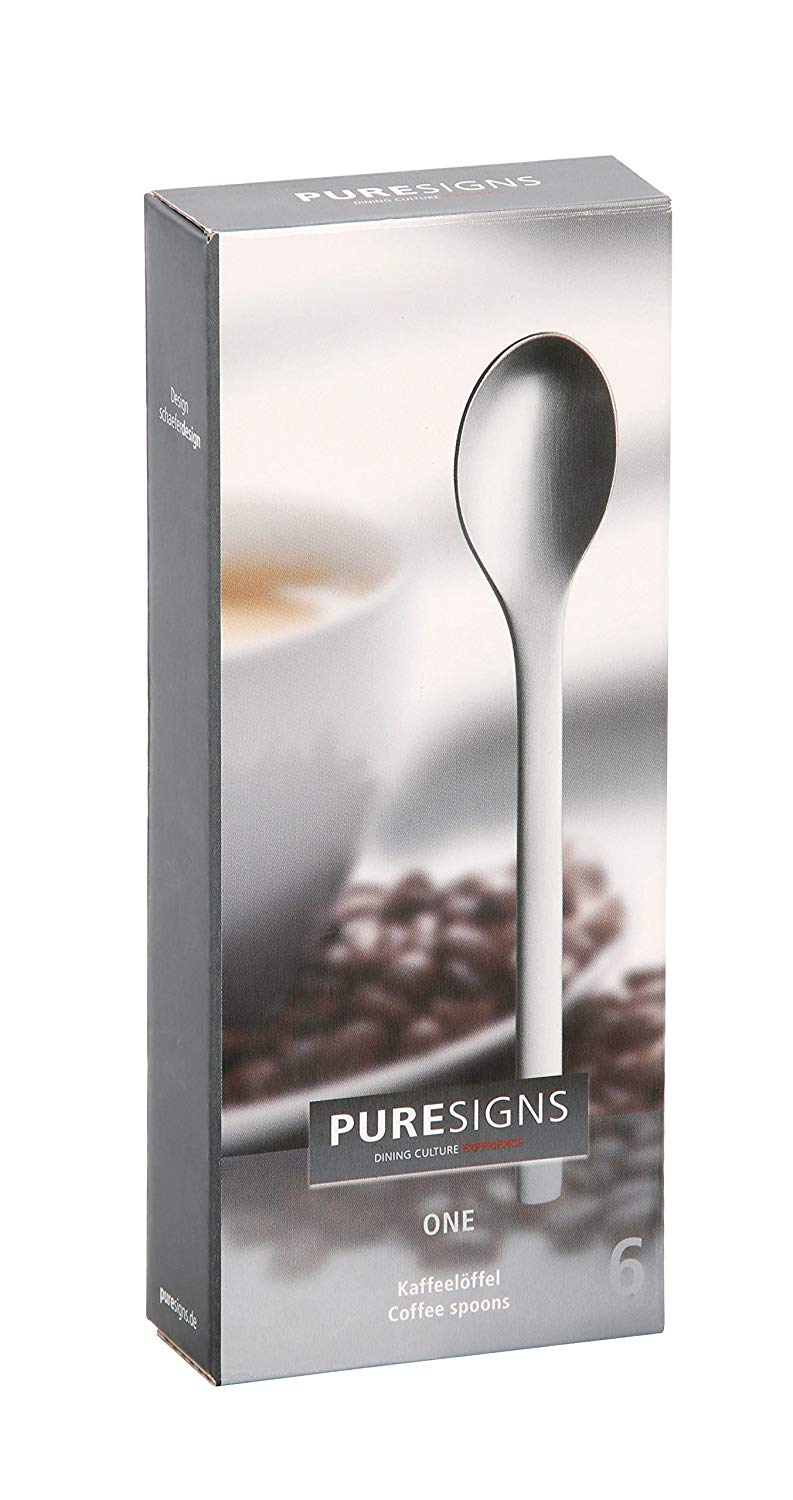 PUR - 3020613 - PureSigns 'Kaffeelöffel ONE Extra poliert, 6 Stück'