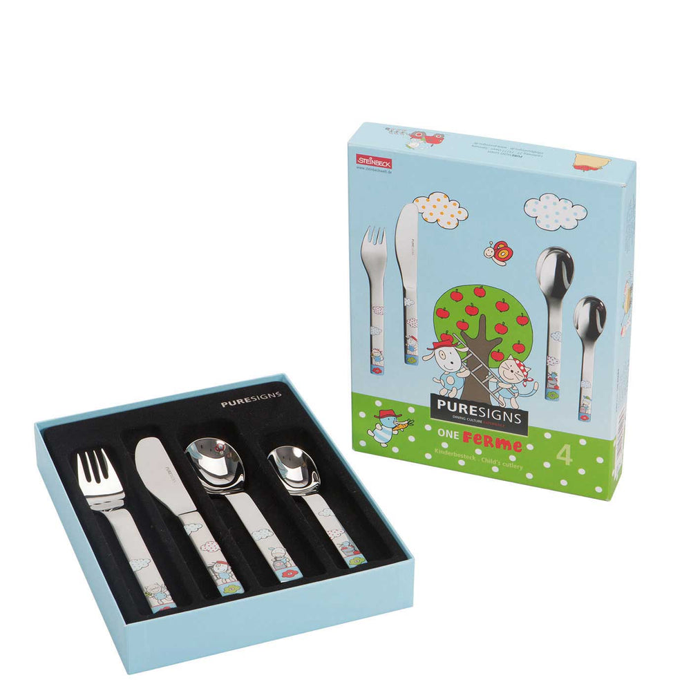 PUR - 2010400 - PureSigns 'Kinderbesteck 4 - tlg. FERME'
