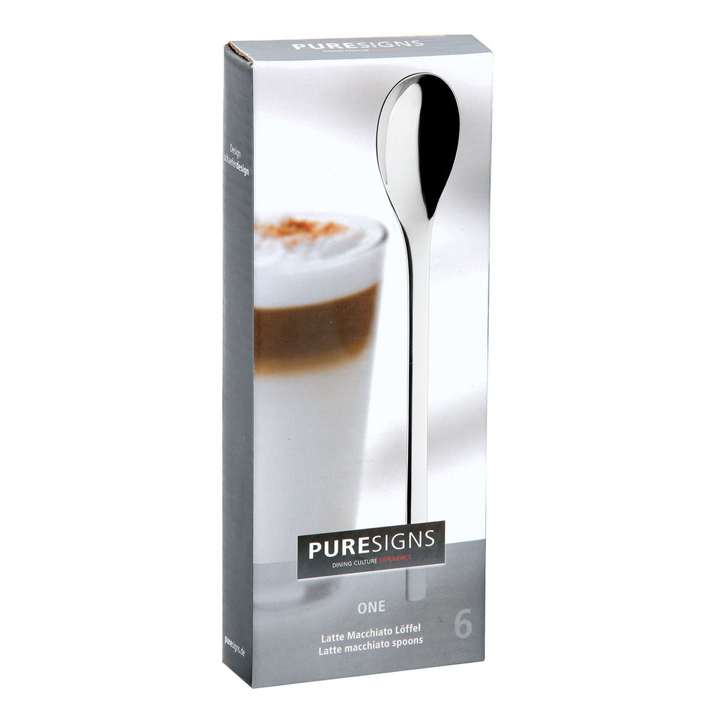 PureSigns 'Latte Macchiato Löffel ONE Extra poliert, 6 Stück'-PUR-3020627