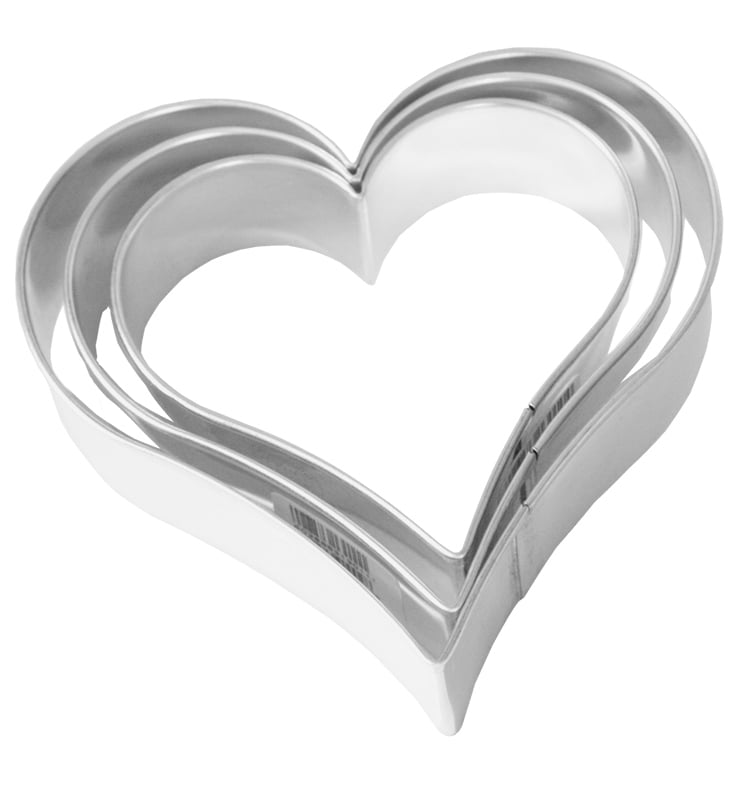 BI - 195097 - RBv Birkmann 'Ausstechform Herz, 3 - fach Terrase 4; 5,5; 6,5'