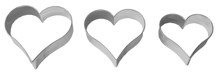 BI - 195097 - RBv Birkmann 'Ausstechform Herz, 3 - fach Terrase 4; 5,5; 6,5'