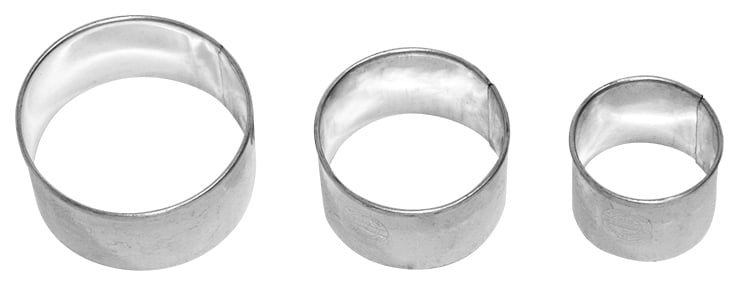 BI - 196032 - RBV Birkmann 'Ausstechform Kreis glatt, 3 - fach Terrase 4, 5, 6cm, Edelstahl'