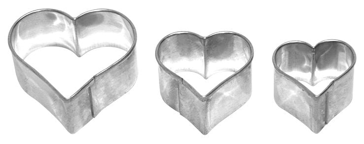 BI196001 - RBV Birkmann, Herz Set 3 - fach Terrase 3; 3,5; 4,5 cm'