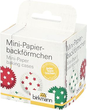 BI - 444805 - RBV Birkmann, Mini - Papierbackförmchen D45cm Höhe 25cm 100 Stück Sterne