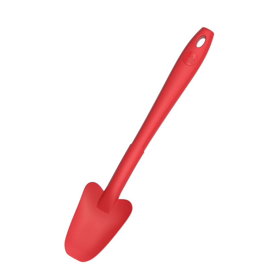 KOBL - 22974.04 - Restelöffel 20cm, KochBlume, Silikon, Edelstahl, rot