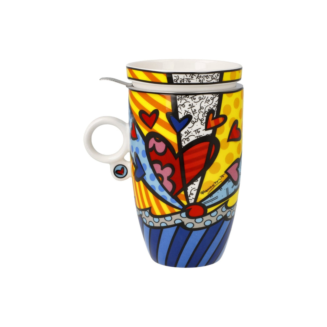 66453221 - Romero Britto - A New Day, Goebel, Teetasse mit Deckel und Sieb, 2024