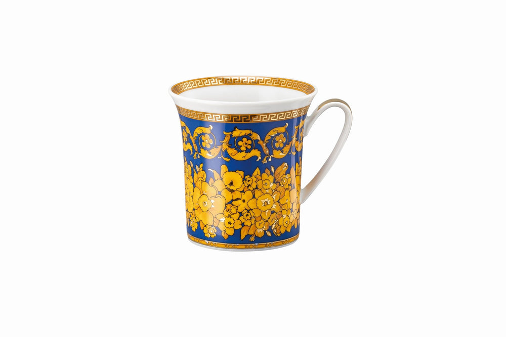 19315 - 409976 - 28700 - Rosenthal Versace 30 Jahre - Becher mit Deckel 'Floralia Blue - 2000'