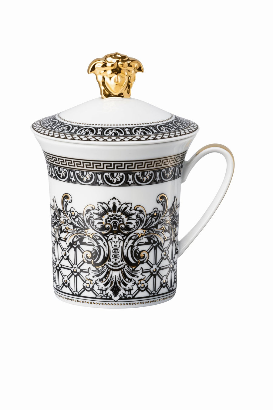 Rosenthal Versace 30 Jahre - Becher mit Deckel 'Marqueterie - 1999'-19315-409618-28700