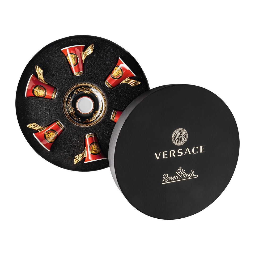 19300 - 409605 - 29254 - Rosenthal Versace - Medusa 'Set 6 Espresso - /Mokkatassen'