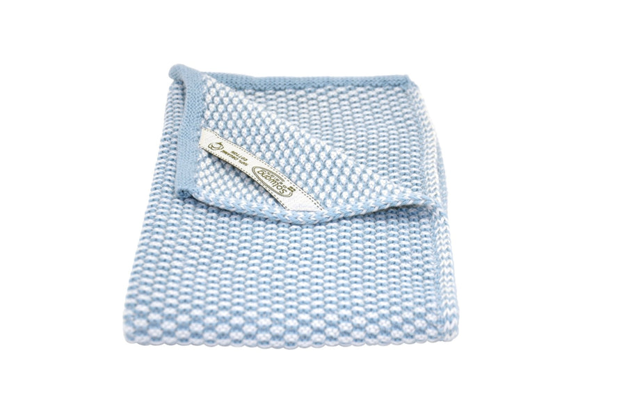 SOL - BH02100 - Solwang '1 Stück Bio Gästehandtuch in Natur/Hellem Antikblau.'