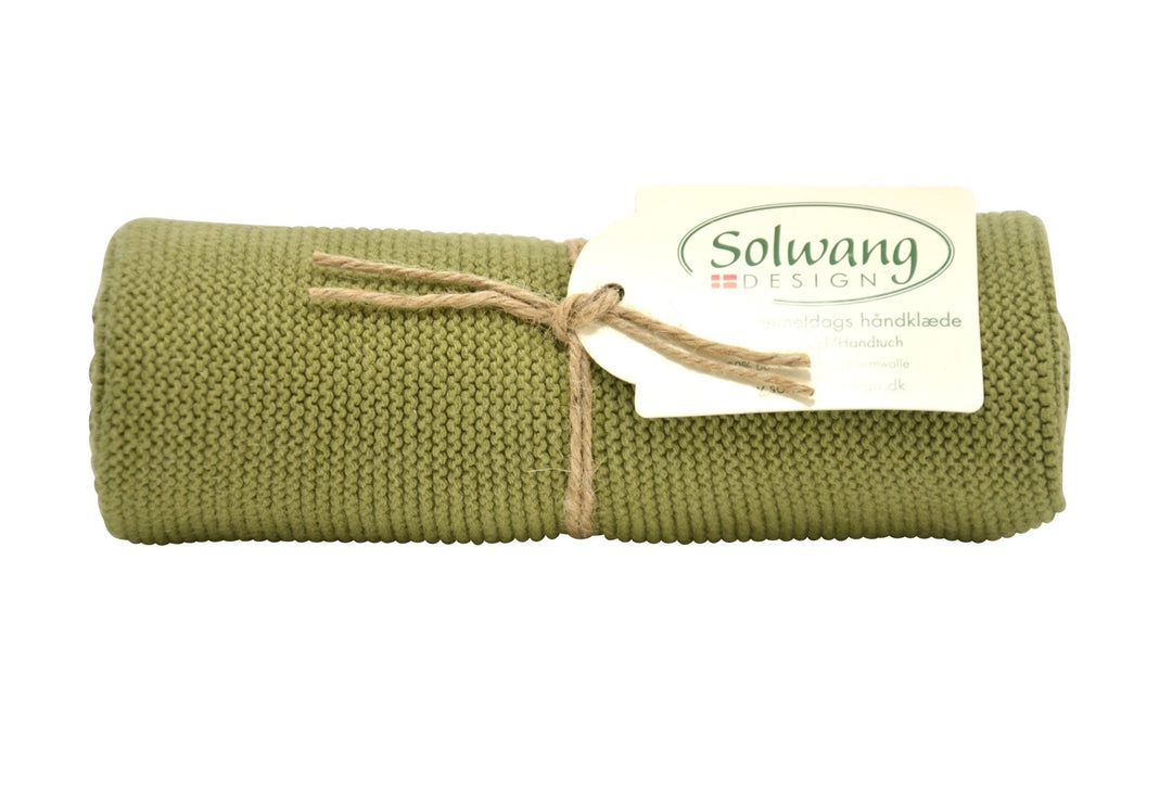 SOL - H32 - Solwang Handtücher '1 Stück gestricktes Handtuch' Dark olive