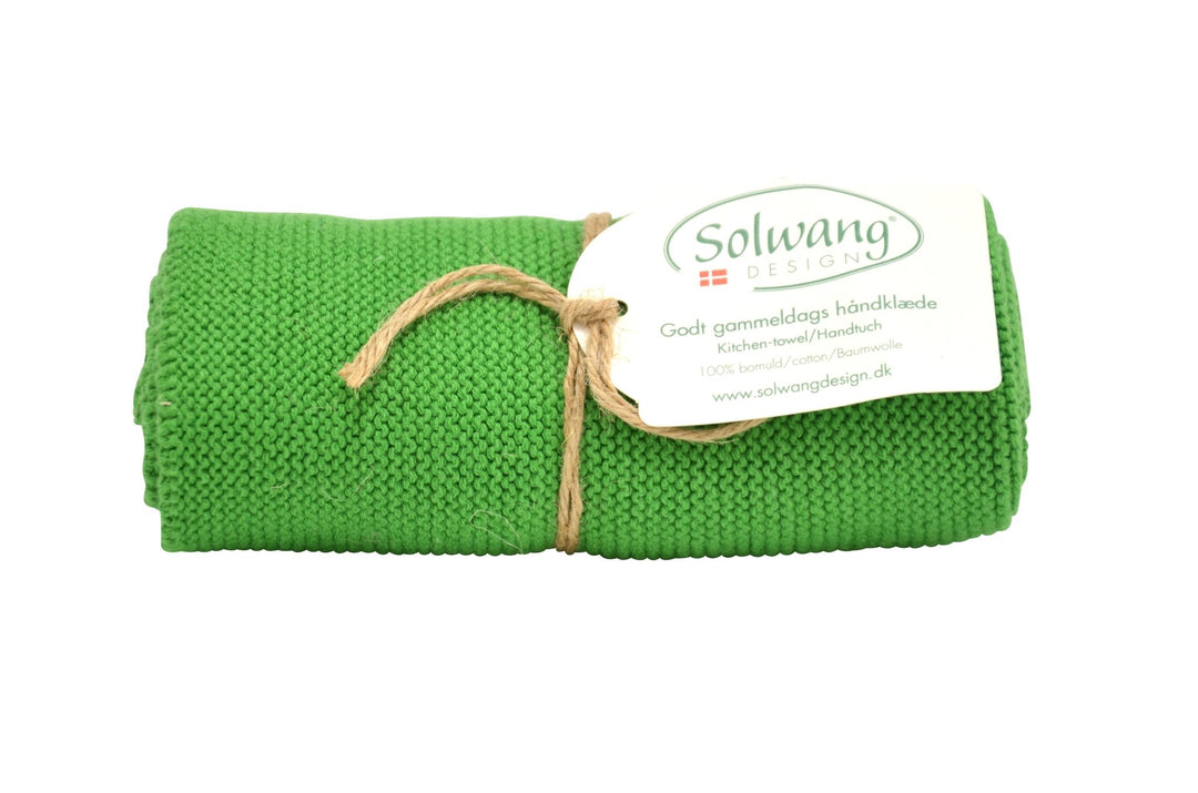 SOL - H51 - Solwang Handtücher '1 Stück gestricktes Handtuch' Dunkel frisches grün