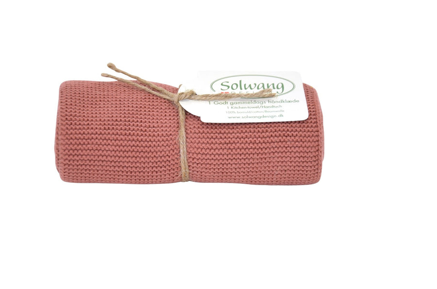 SOL - H134 - Solwang Handtücher '1 Stück gestricktes Handtuch' Dunkel Pfirsich