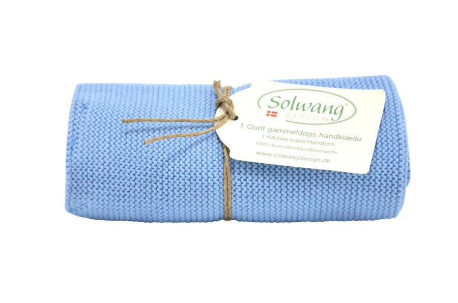 SOL - H23 - Solwang Handtücher '1 Stück gestricktes Handtuch' Hell blau