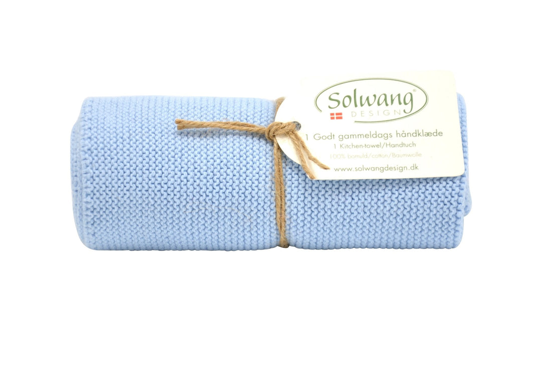 SOL - H43 - Solwang Handtücher '1 Stück gestricktes Handtuch' Hell eisblau