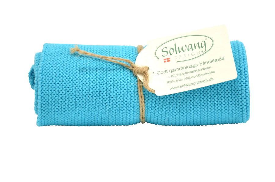 SOL - H31 - Solwang Handtücher '1 Stück gestricktes Handtuch' Türkis