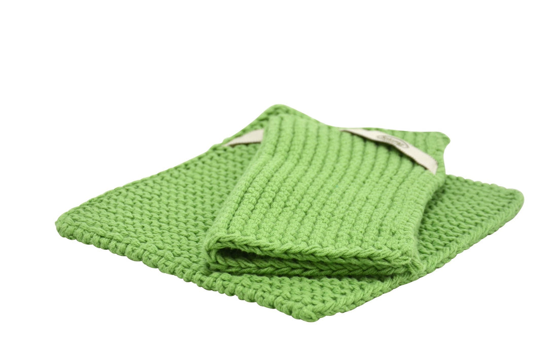 Solwang Topflappen '2 Stück gestrickte Topflappen' Dusty green-SOL-P45