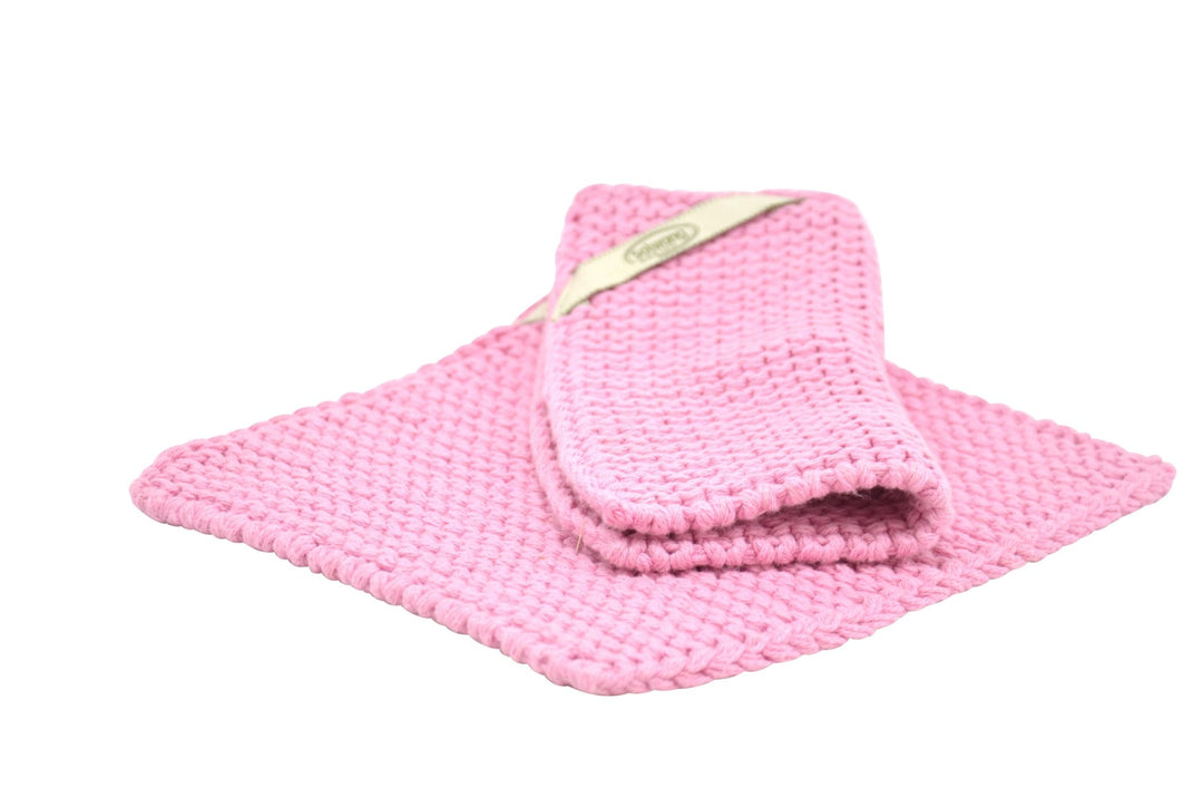 SOL - P17 - Solwang Topflappen '2 Stück gestrickte Topflappen' Pink