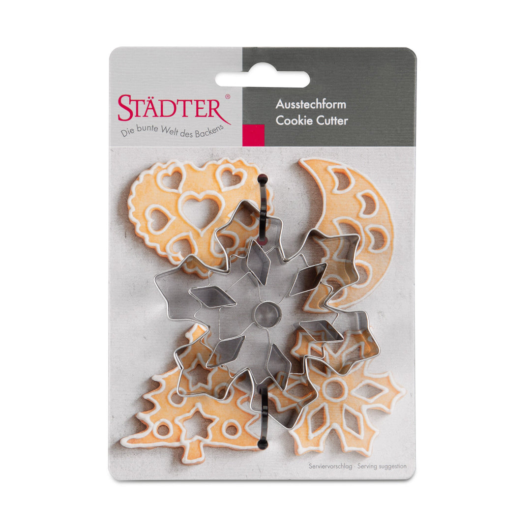 ST - 175204 - Städter 'Ausstecher Eiskristall mit Ausstanzungen Edelstahl'