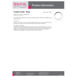 ST - 172319 - Städter 'Ausstecher Ring ø 1,2 cm / H 2,5 cm'