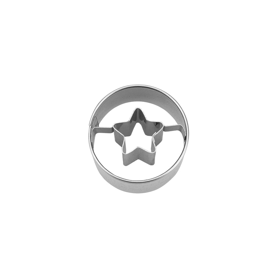 ST - 955295 - Städter 'Ausstecher Stern Ring in Ring Mini Edelstahl D3cm'