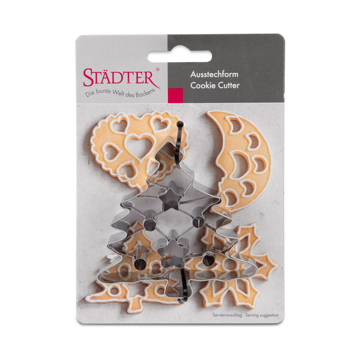 ST - 054264 - Städter 'Ausstecher Tannenbaum mit Ausstanzungen Edelstahl'
