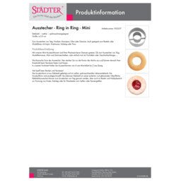 ST - 955257 - Städter 'Linzer - Ausstecher Ring in Ring Mini, D3cm'