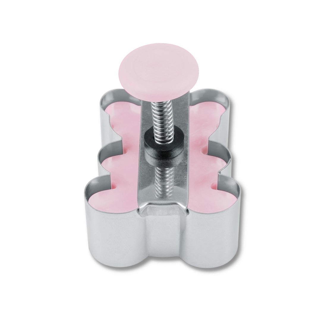 ST - 055063 - Städter 'Präge - Ausstecher mit Auswerfer Bär, Rosa, 5cm'