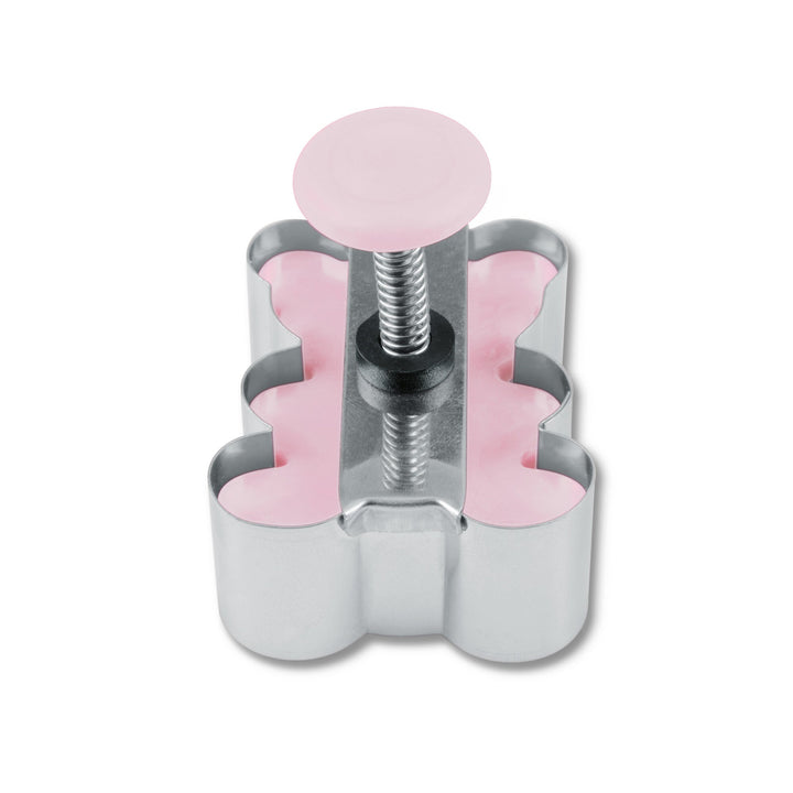 ST - 055063 - Städter 'Präge - Ausstecher mit Auswerfer Bär, Rosa, 5cm'