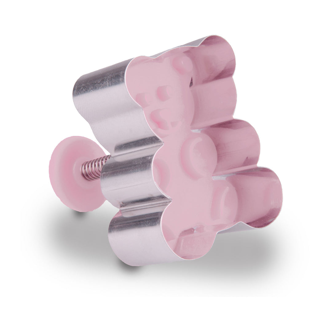 ST - 055063 - Städter 'Präge - Ausstecher mit Auswerfer Bär, Rosa, 5cm'