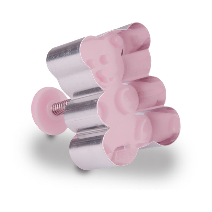 ST - 055063 - Städter 'Präge - Ausstecher mit Auswerfer Bär, Rosa, 5cm'