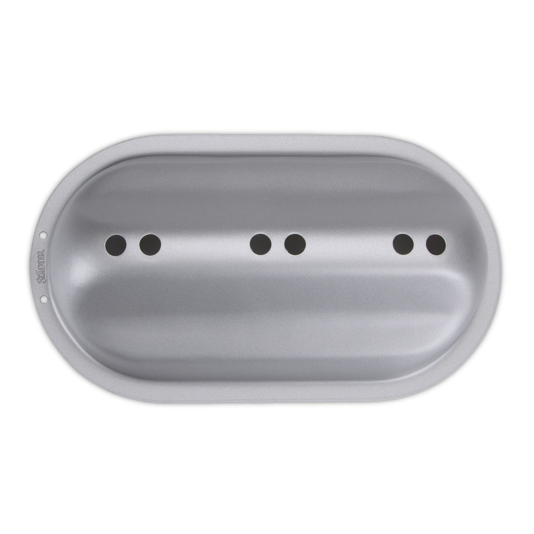 ST - 661462 - Städter, Stollenbackhaube Metall Silber, 23 x 12 cm / H 6,5 cm, We love Baking'