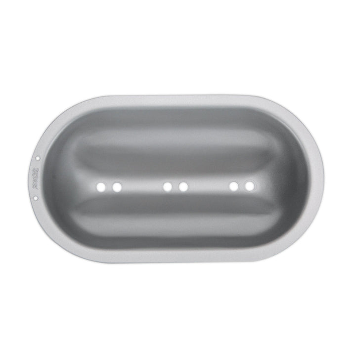ST - 661462 - Städter, Stollenbackhaube Metall Silber, 23 x 12 cm / H 6,5 cm, We love Baking'