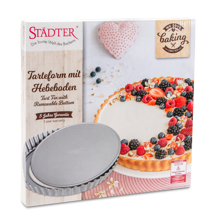 STA - 661721 - Tarteform mit Hebeboden, Städter, "We Love Baking", 28cm