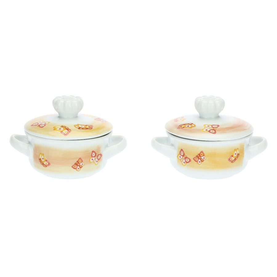 THUN Marisol Set mit 2 Mini-Cocotte mit Deckel 9,9x9,9x5cm-P4378P00