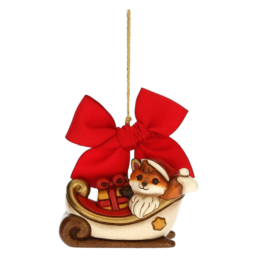 S3187A82 - THUN Standard 'Weihnachtsbaumschmuck Fuchs mit Schlitten, groß' 2021