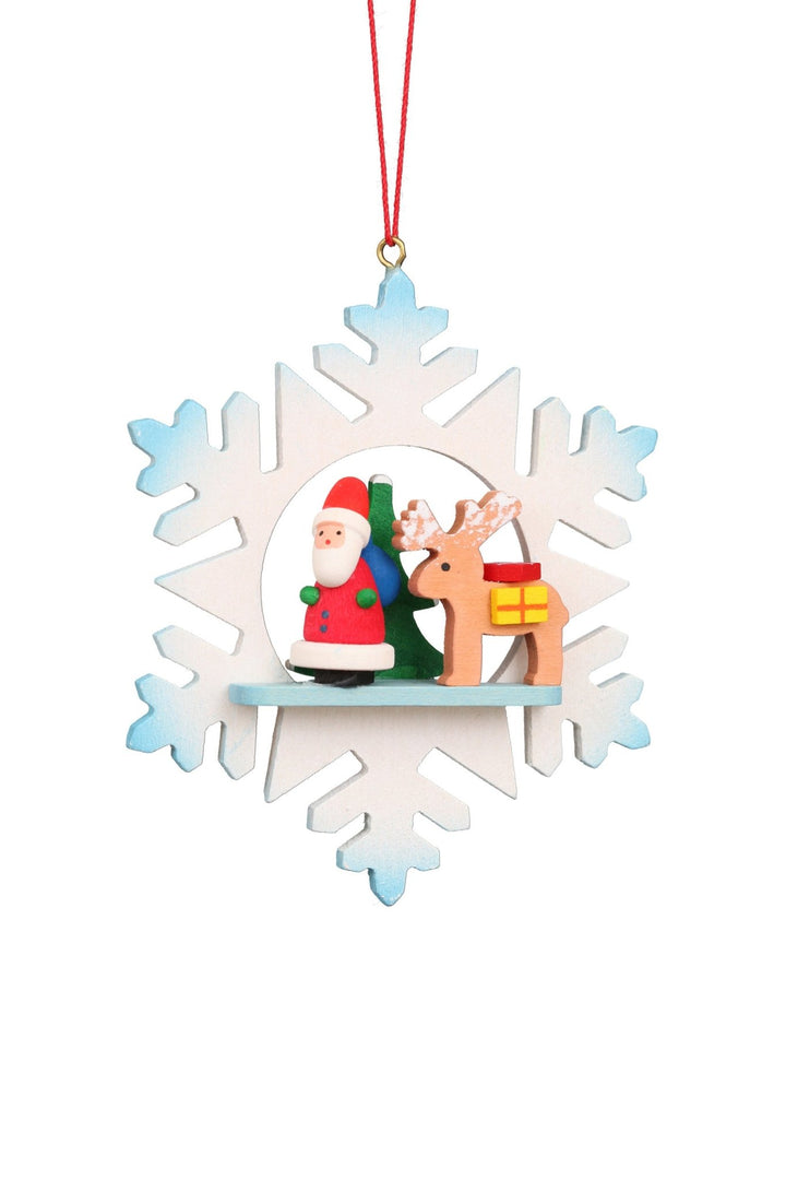 ULB - 100551 - Ulbricht Baumschmuck 'Schneeflocke mit Rentier - 9cm' 2013