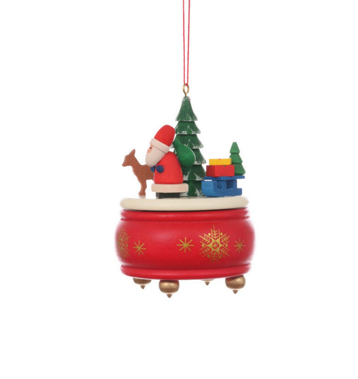 ULB - 100924 - Ulbricht Baumschmuck 'Spieldose rot mit Weihnachtsmann - 7.7cm' 2022