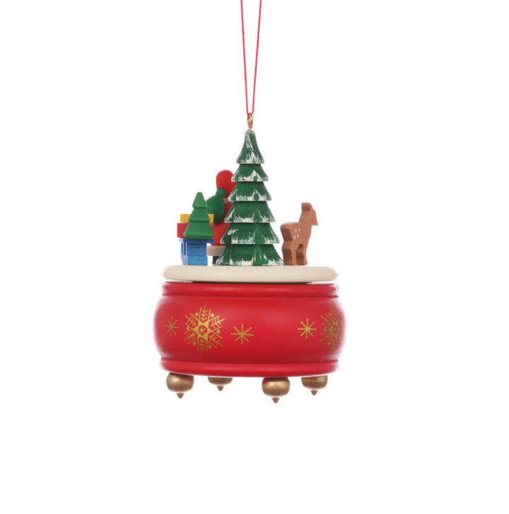 ULB - 100924 - Ulbricht Baumschmuck 'Spieldose rot mit Weihnachtsmann - 7.7cm' 2022